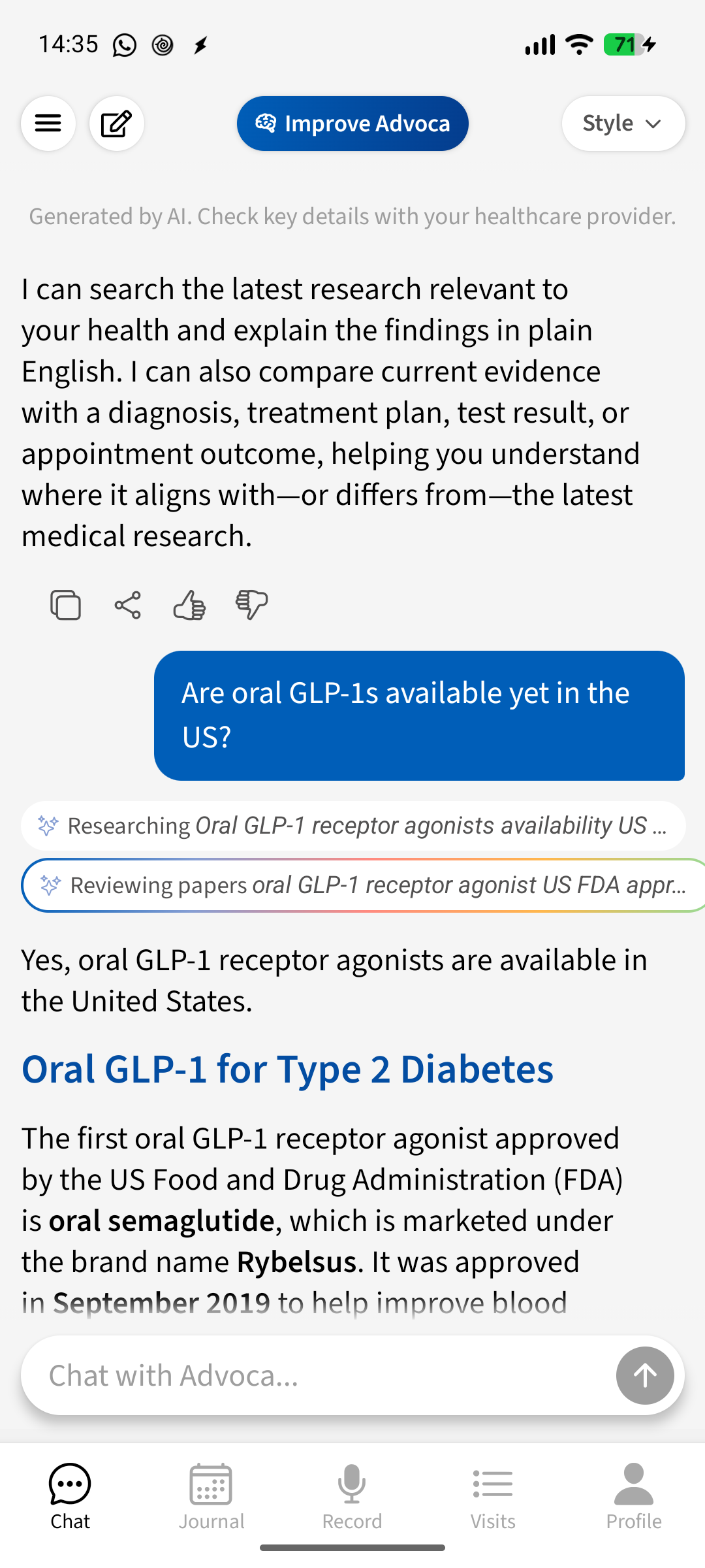 A research abstract rewritten as a plain-language explanation, with the Simple / Detailed toggle